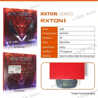 ยางปิงปอง LOKI รุ่น RXTON GOLD, RXTON 1 และ RXTON 1 Pro