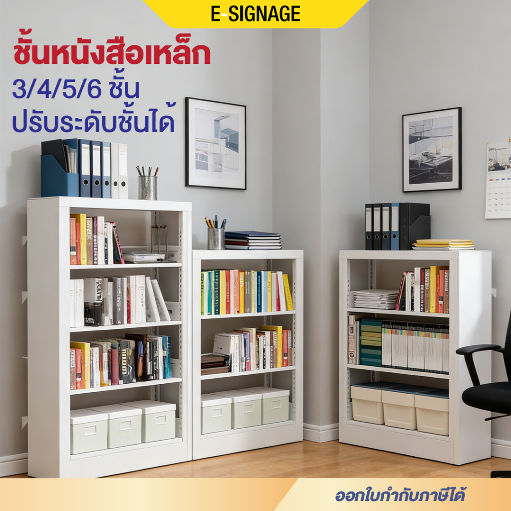 Elife ตู้หนังสือเด็ก ชั้นวางหนังสือ ชั้นเหล็กเก็บของ ชั้นวางนิทาน ชั้นตั้งพื้น ชั้นวางในห้องนั่งเล่น