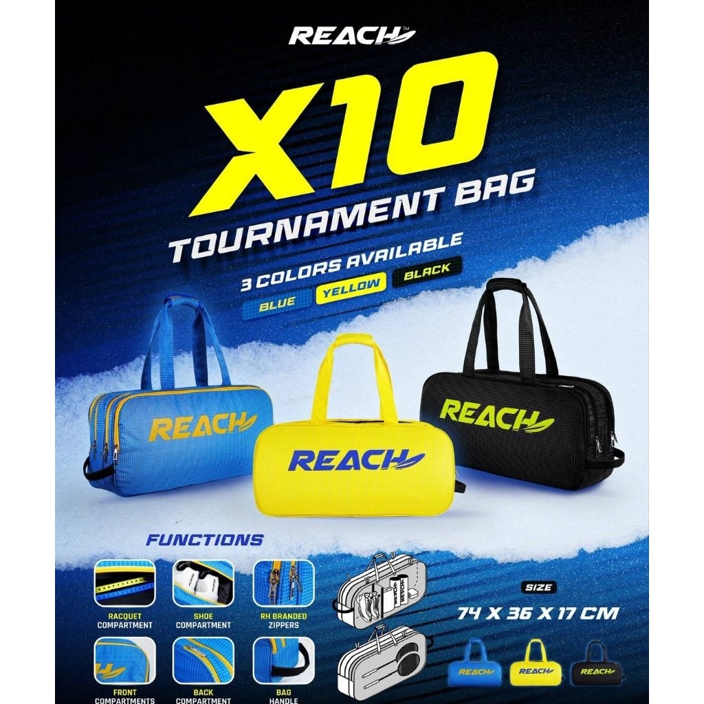 Reach X10 Tournament Bag กระเป๋าใส่ไม้แบดมินตัน รุ่น X10 Tournament Bag – โปรปัง