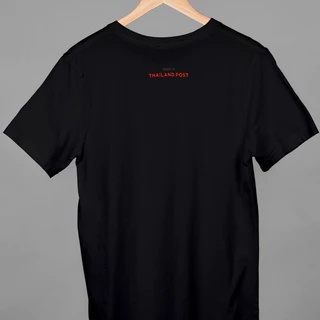 เสื้อยืดไปรษณีย์สีดำลาย crossword post man