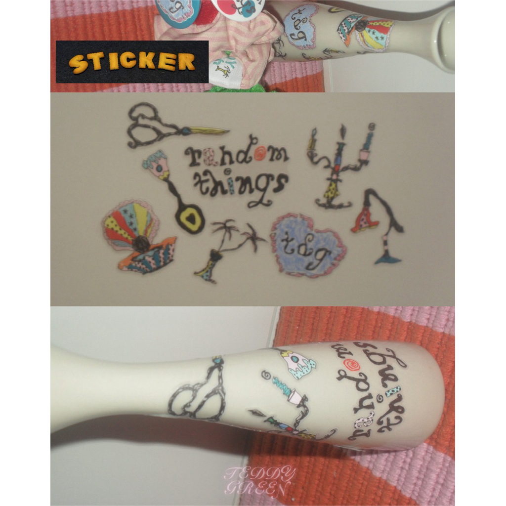 sticker random things - สติ๊กเกอร์ ขนาด A6 ♥️ teddy green