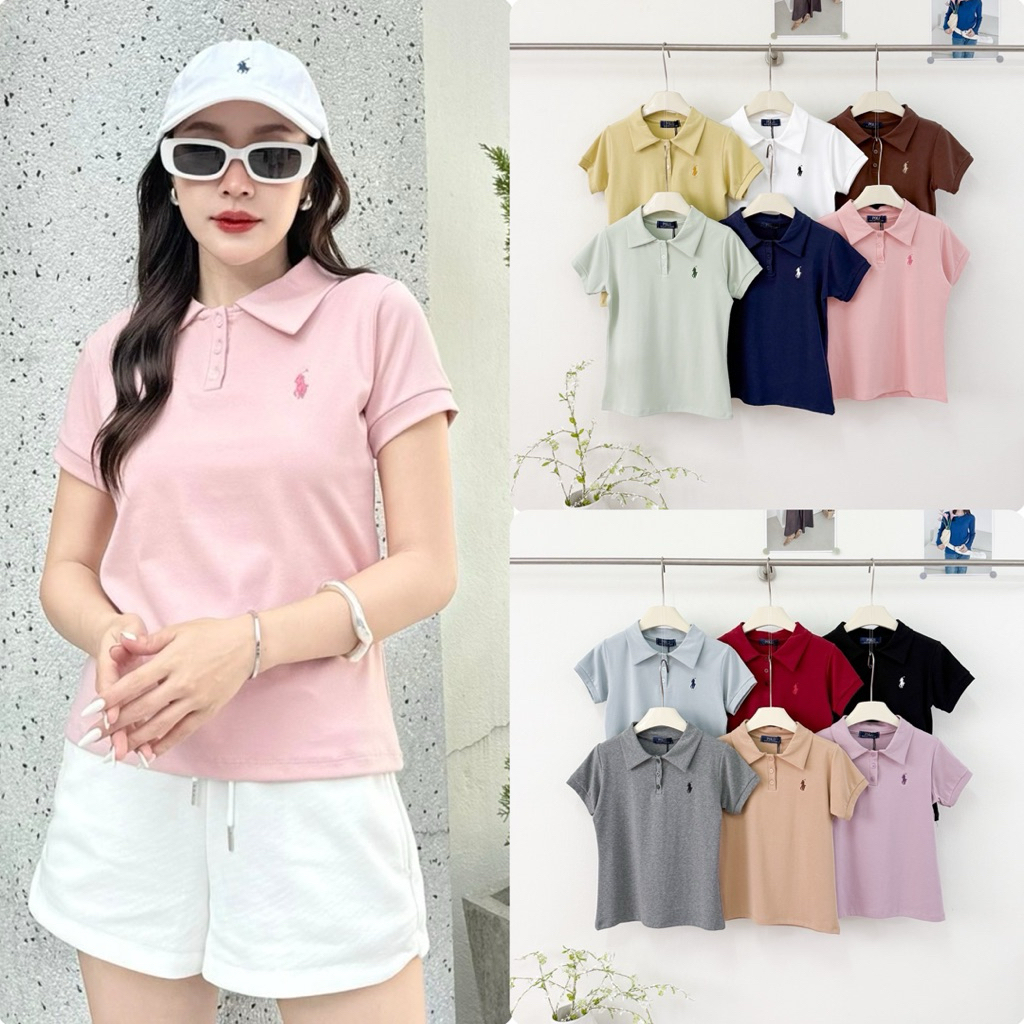 New เสื้อยือคอปกแขนสั้น(ปักม้าPOLO)สวยดูดี( พร้อมส่ง)