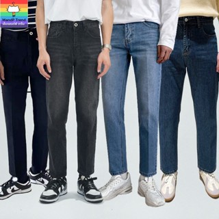 กางเกงยีนส์ผู้ชายทรงกระบอกมีจีบ-ขาเต่อสไตล์เกาหลี4สี-พร้อส่ง…