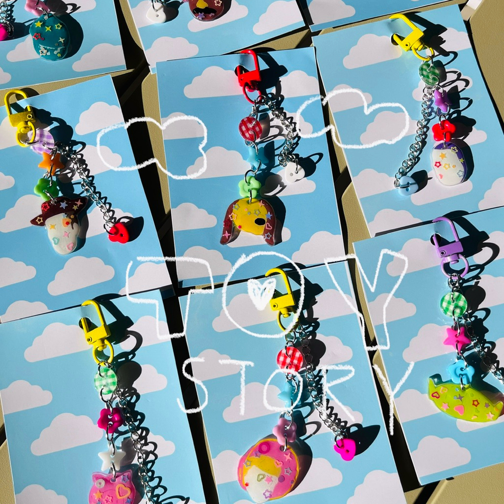 พวงกุญแจจี้”TOY Story” 🐄👢🐍#shrinkplastic