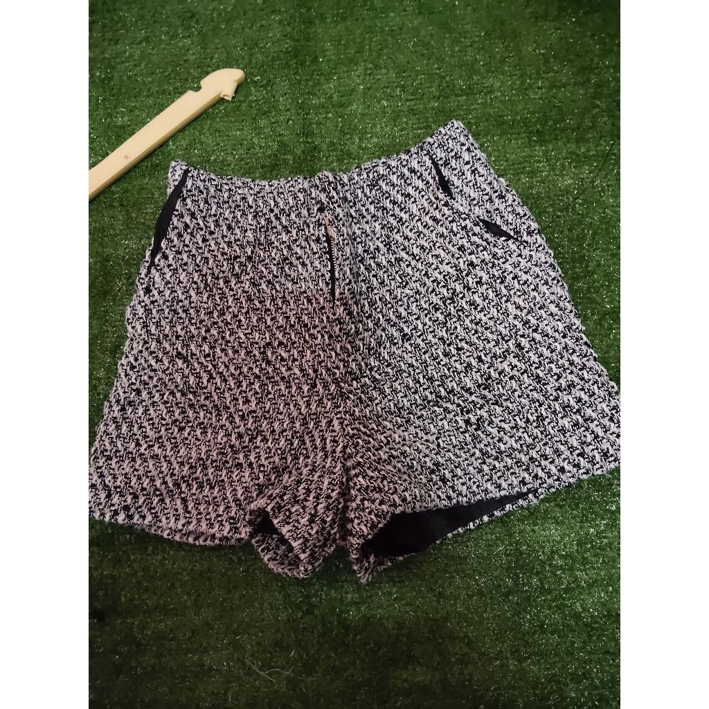 🍒 ถ748(ฟ46)ก12กางเกงขาสั้นงานผ้าทอมีซับแต่งกระเป๋าข้างพร้อมซิปและตะของานป้ายแบรนด์นำเข้าgrlรอบอก:"รอ