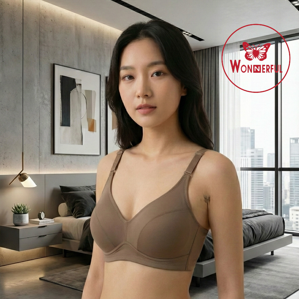ยกทรงวอนเนอร์ฟูล(WONNERFUL)แบบไม่มีโครงเสริมฟองน้ำWB6840