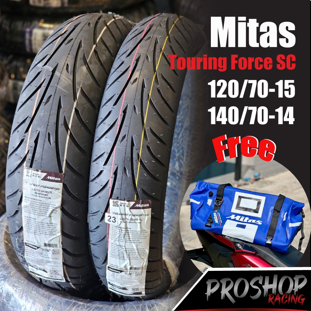 แถมกระเป๋า🔥 ยาง Mitas Touring Force SC สำหรับ Xmax New Forza 300 ADV350 Giorno Vespa