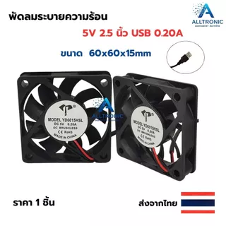 พัดลมระบายความร้อน DC 5V ขนาด 40x40 50x50 60x60 90x90 120x120 สาย USB 1.5 2 2.5 3.5 4.5 นิ้ว USB Fan พัดลม