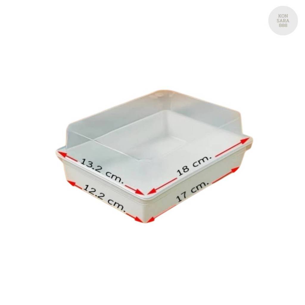 กล่องเค้กทรงเหลี่ยม+ฝา G-1318W แพ็ค 50 ชุด 500673