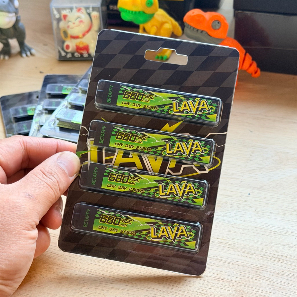 NEW..!! 1S LAVA 680mah 95C x4pcs … [ พร้อมส่ง ] แบต 1 เซลล์ BetaFpv..!!