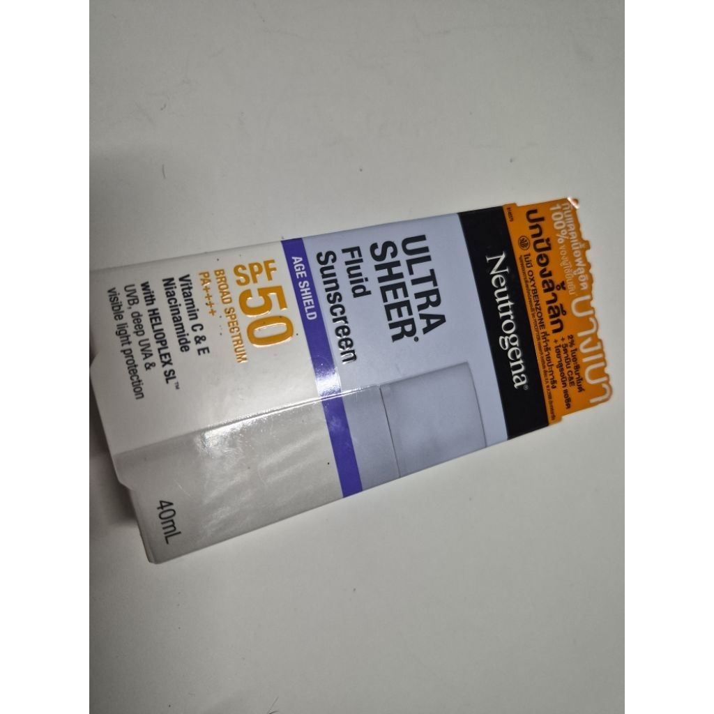 ครีมกันแดดของ Neutrogena  ULTRA SHEER Fluid Sunscreen SPF50 PA++++ ขนาด 40ml หมดอายุ 2028