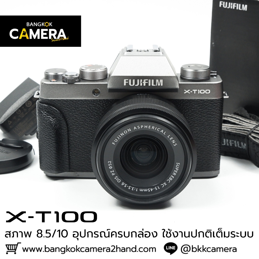 Fujifilm XT100 อุปกรณ์ครบกล่อง เลนส์มือ2 เลนส์มือสอง หน้าชัดหลังเบลอ เลนส์ละลาย กล้องมือ2 กล้องมือสอ