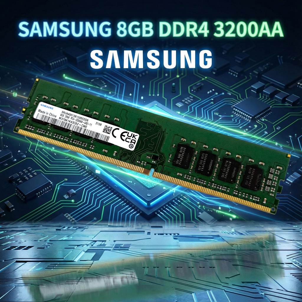 [มือสอง] RAM Samsung 8GB DDR4 Bus 3200 MHz (PC4-3200AA) ชิป 2 หน้า (2Rx8) สำหรับ PC Desktop ของแท้ ป