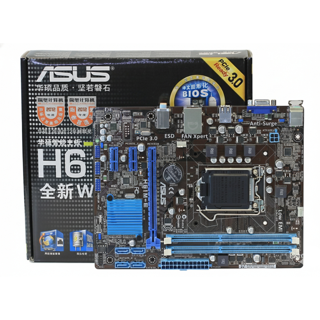 ASUS H61M-E LGA1155 DDR3 Gigabit NIC 8 ช่อง Micro ATX รองรับ i3/i5/i7 คอมพิวเตอร์สํานักงานรุ่นที่สอง/สาม
