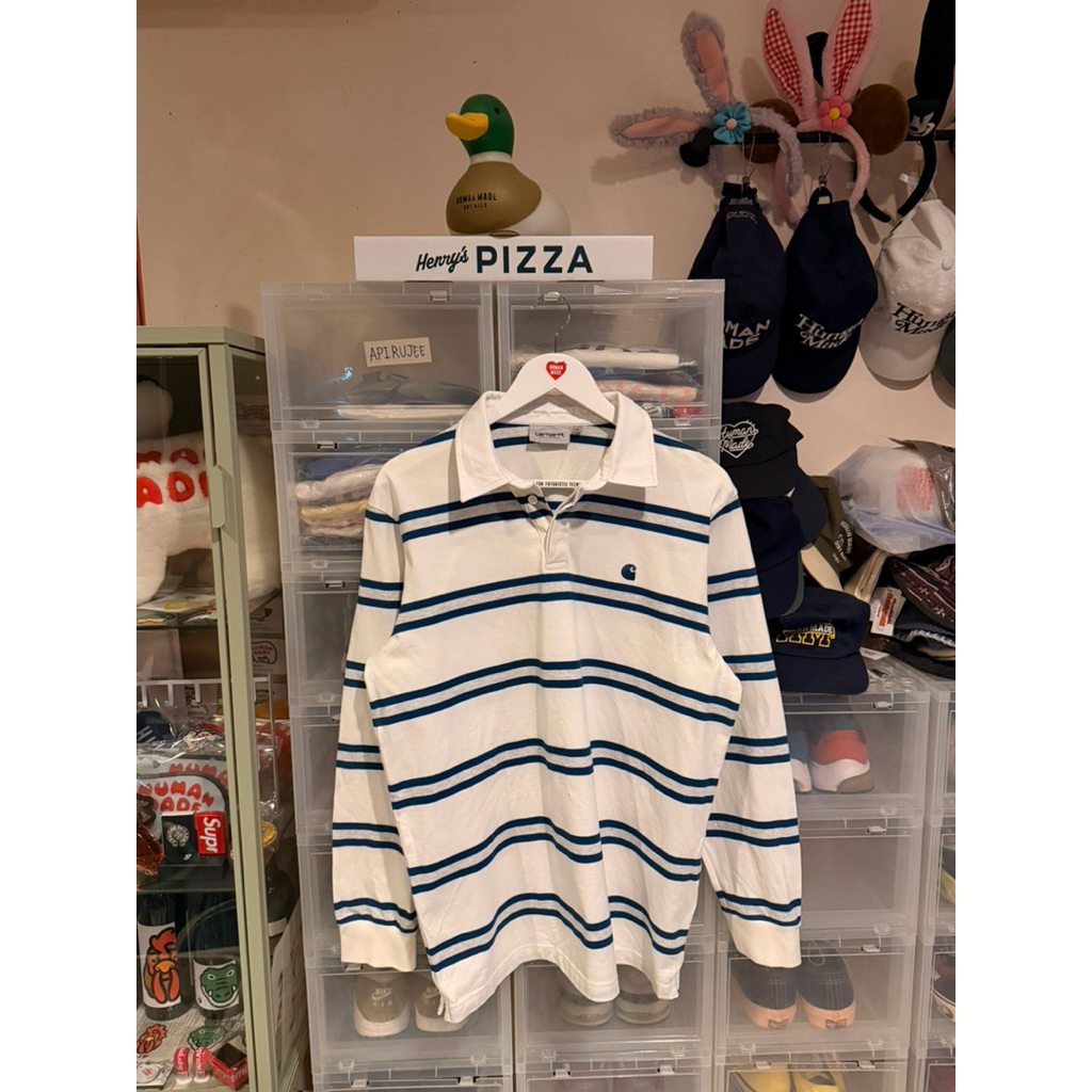 🍶Carhartt Tork Stripe Rugby Polo Shirt🍶