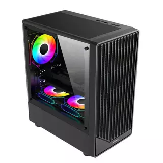 เดโมแมน AOCZHTA Demolitionist Black U3 - M-ATX/ ITXเคสคุณภาพสูงสำหรับเล่นเกมและใช้งานในสำนักงาน พร้อมหน้าต่างด้านข้า
