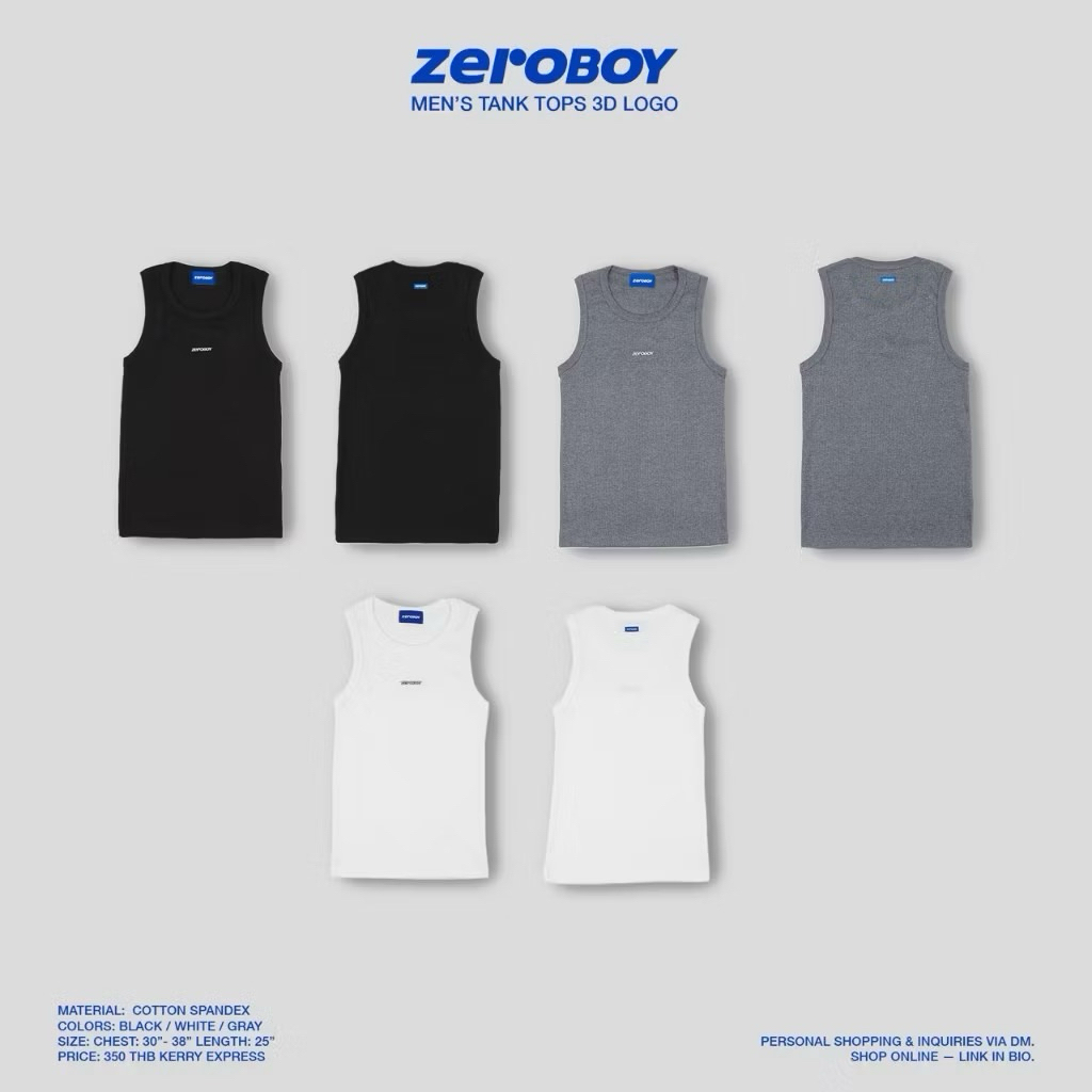 ZEROBOY- Men’s Tank Tops “ เสื้อกล้ามผู้ชาย “