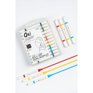 [2หัว] ORI Dual Acrylic ปากกาอะคริลิคโอริ 2 หัวในด้ามเดียว