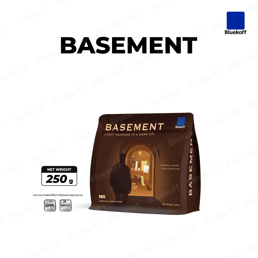 Bluekoff เมล็ดกาแฟเบลนด์  Basement  (1 ถุง บรรจุ 250 กรัม)