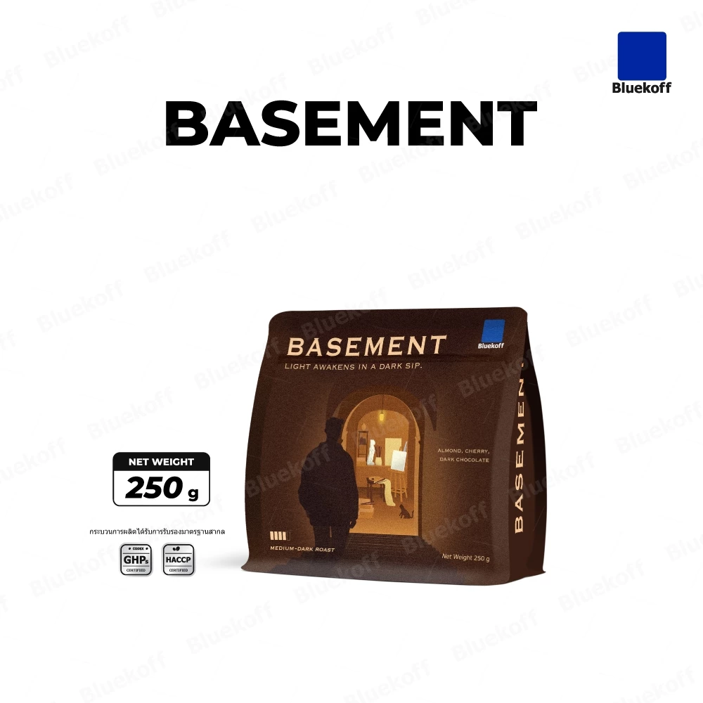 Bluekoff เมล็ดกาแฟเบลนด์ Basement (1 ถุง บรรจุ 250 กรัม)