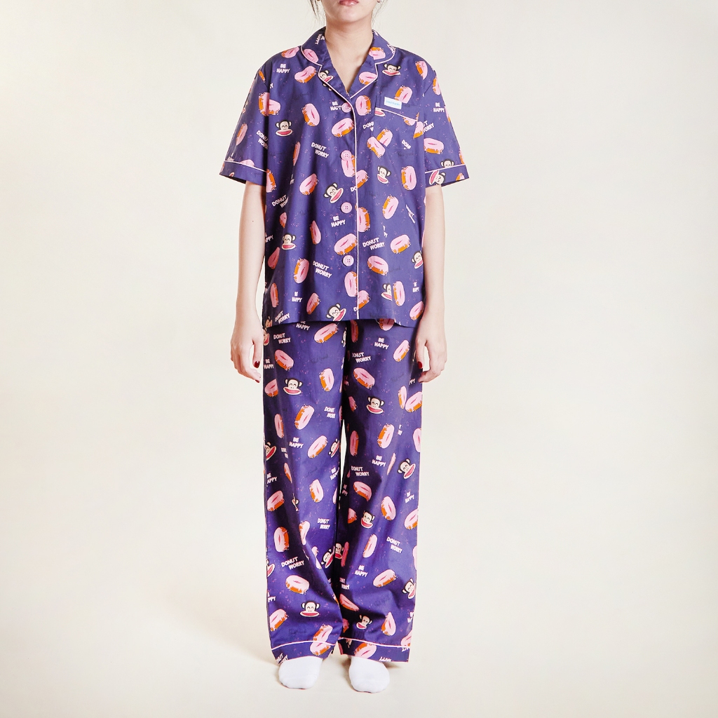 PAUL FRANK ชุดนอนกางเกงขายาวใส่ได้ทั้งชายและหญิง SWEETIE DONUT PANTS SET