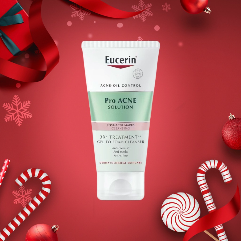 Eucerin PRO ACNE SOLUTION 3X TREATMENT GEL TO FOAM CLEANSER 75G ยูเซอรินโฟมล้างหน้าควบคุมความมัน
