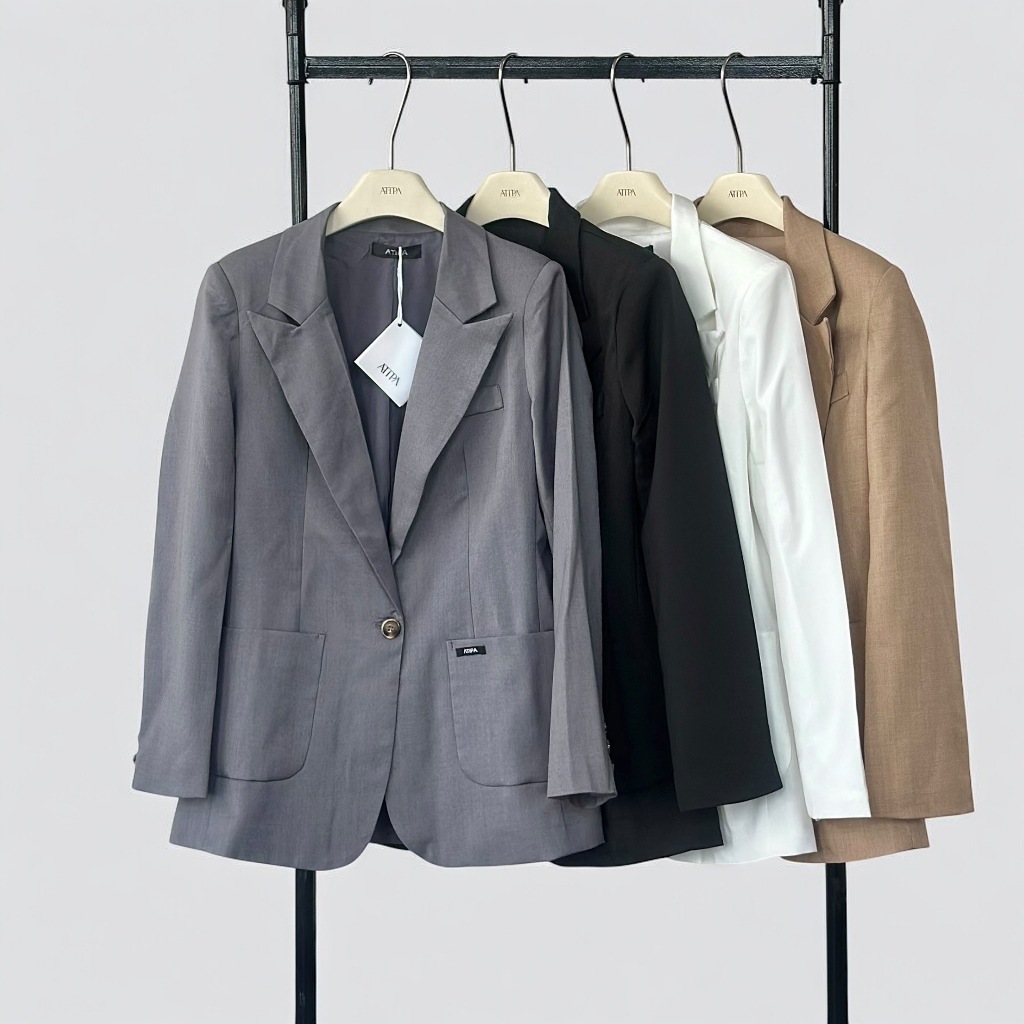 Atipashop - GREIVELLE TAILOR BLAZER (#7308) เสื้อสูท เบลเซอร์ ทรงสวย สีพื้น