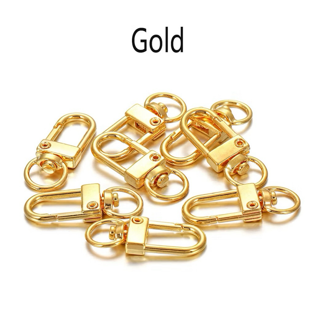 พร้อมส่ง🇹🇭 ตะขอเกี่ยวหมุน ตะขอก้ามปู12มม10ชิ้น/ถุง สังกะสีอัลลอยด์สำหรับDIYกระเป๋า-พวงกุญแจ