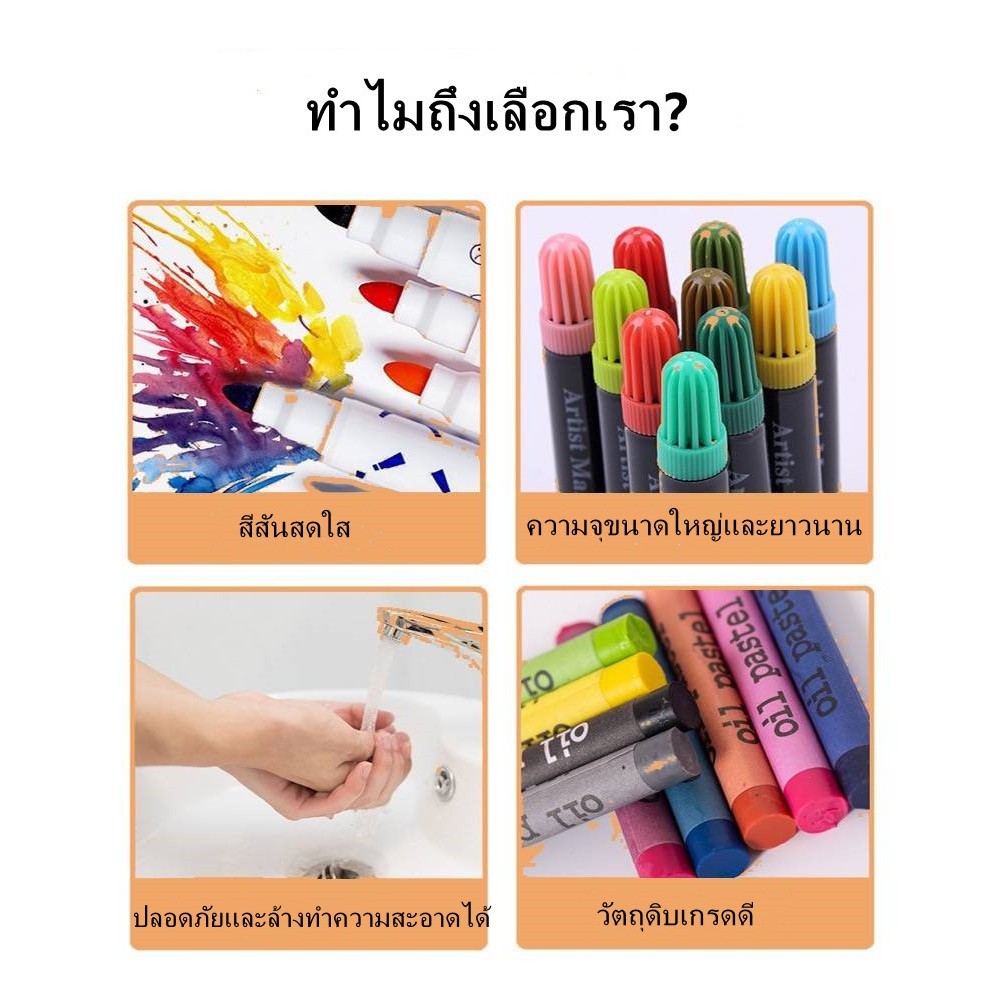 【พร้อมส่ง】ชุดพาเลทสี ชุดใหญ่ 150 ชิ้น ชุดกล่องสี รวมสีไม้ สีเทียน สีน้ำ ปากกา 🌈🌈 - รูปที่ 6