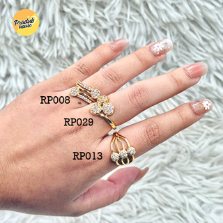 3ลาย จำนวนจำกัด แหวนชุบทอง ประดับเพชร แฟชั่นเรียบง่ายสําหรับ…