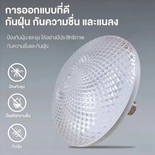 หลอดไฟ LED เพดาน E27 7W/24W สว่างจริง ไม่กระพริบ ปรับ3สี กันฝุ่นกันยุง ประหยัดไฟ ทนทาน 10-18ตรม 180องศา ส่งไว VANTREES