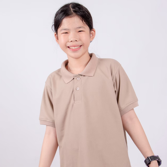 เสื้อโปโลเด็กสีหวาน เนื้อผ้าไมโครจุติ ใส่สบาย ไม่ระคายเคืองต่อผิวเด็ก - รูปที่ 6