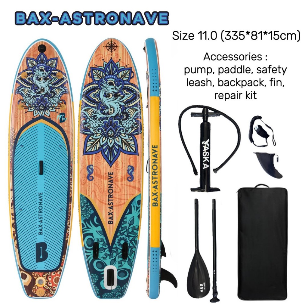 แพดเดิลบอร์ด กระดาน SUP แบบเป่าลม BAX ASTRONAVE 11 ฟุต Inflatable SUP Board BAX ASTRONAVE 11 ft Padd