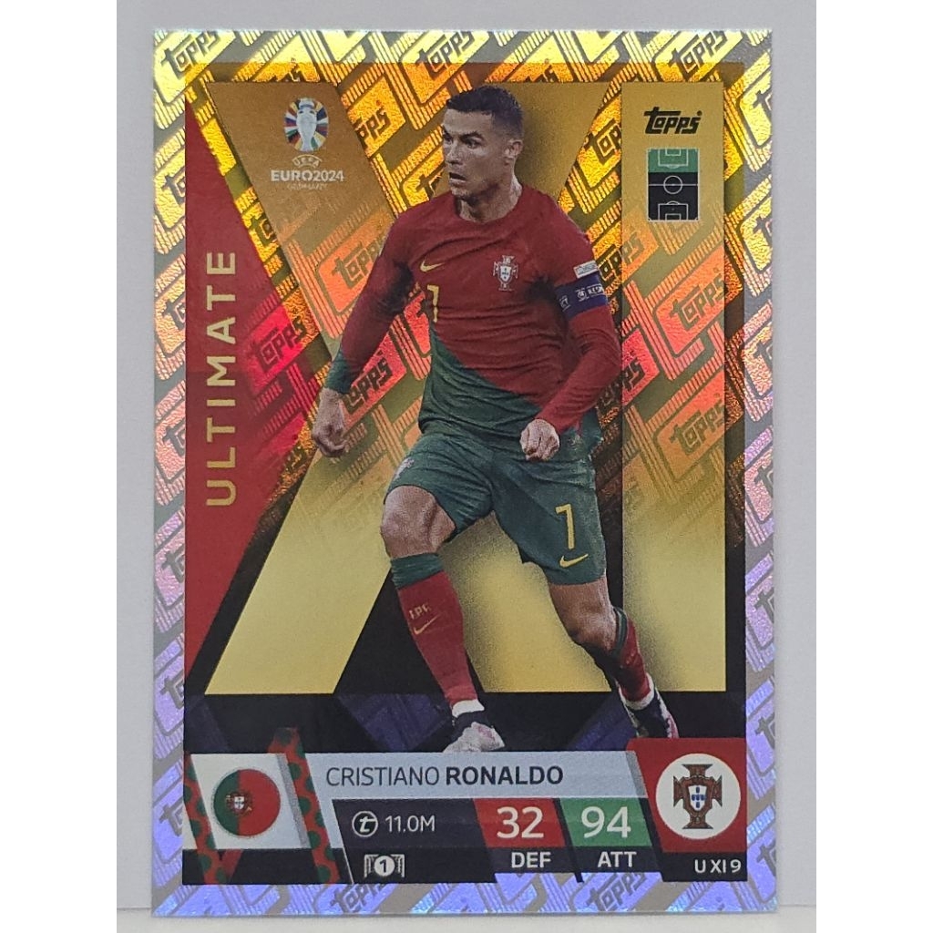 การ์ดฟุตบอล Cristiano Ronaldo (Ultimate) ของแท้ 100% ภาพถ่ายจากสินค้าจริง
