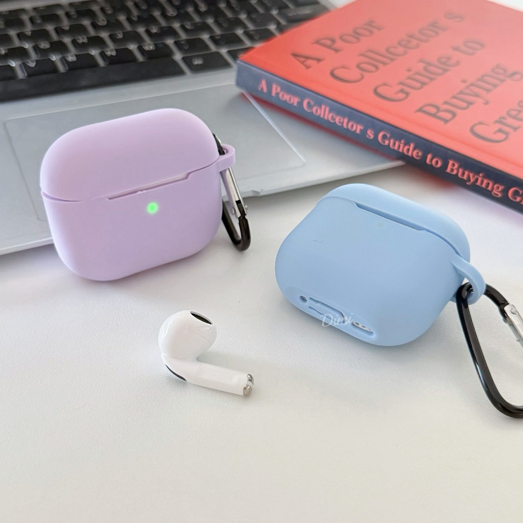 สินค้าใหม่เข้าศาลากาล เคสหูฟัง Airpods4 เคสAirPods 1 สีพื้น พาสเทล เคสหูฟังซิลิโคน Airpods3 pro gen2 gen3 J201 J206 EW46 - รูปที่ 4