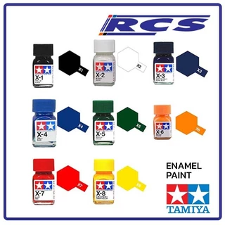 TAMIYA Enamel 80001 X-1, 80002 X-2, 80003 X-3, 80004 X-4, 80005 X-5, 80006 X-6, 80007 X-7, 80008 X-8 สีอีนาเมล