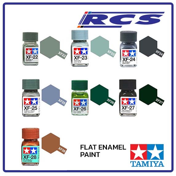TAMIYA Enamel 80322 XF-22, 80323 XF-23, 80324 XF-24, 80325 XF-25, 80326 XF-26, 80327 XF-27, 80328 XF