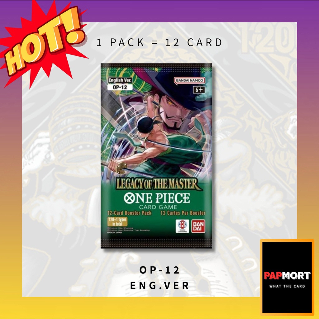 🔥พร้อมส่ง🇹🇭 ซอง OP-12 Eng.การ์ด One Piece (1ซอง/12ใบ) ของแท้ เรทคาตั้น