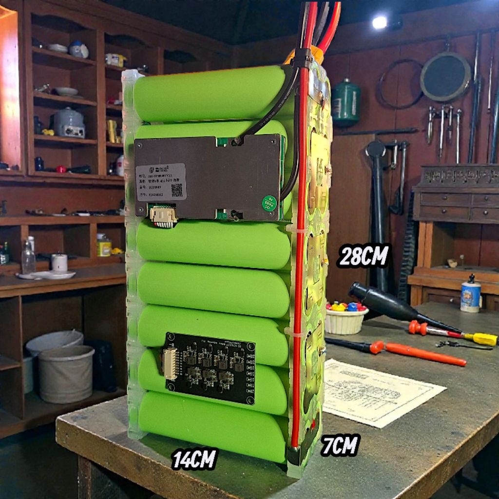 8S 2P BMS40A บาล้านซ์ 1.2A 8S🔋แบตLiFePO4 32140 3.2V 30A 25-28V(ทรงยาว8*2)สูง28กว