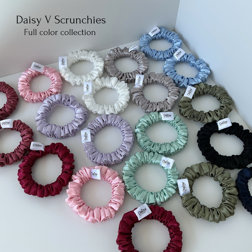 ยางรัดผม • Daisy v scrunchies • satin full color collection • S size • หลากหลายสี ราคา ถูกที่สุด ดีลบีเคเค แกลเลอรีภาพที่ 7