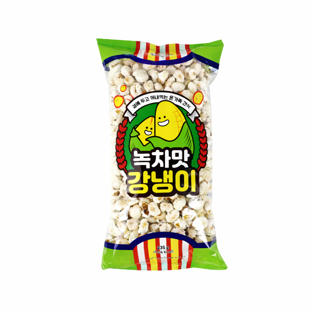 [ของแท้] 녹차맛강냉이 CW Korean Traditional Popcorn (ข้าวโพดคั่วเกาหลี) 235g