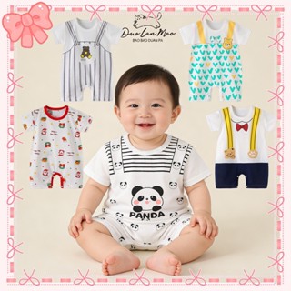 รอมเปอร์เด็ก บอดี้สูทเด็ก ผ้าฝ้าย การ์ตูน มีกระดุมที่ไหล่และ…