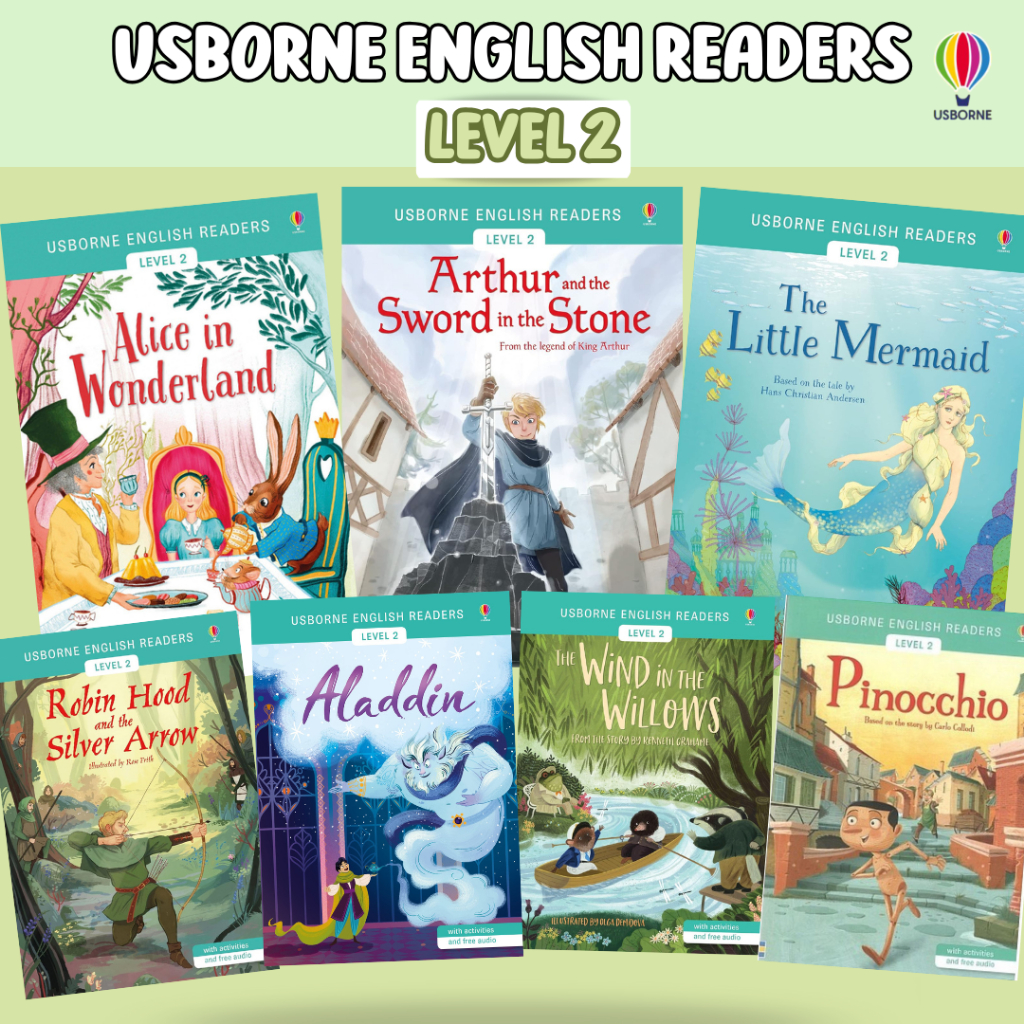 DKTODAY หนังสือ USBORNE READERS LEVEL 2   (free online audio British English and American English)