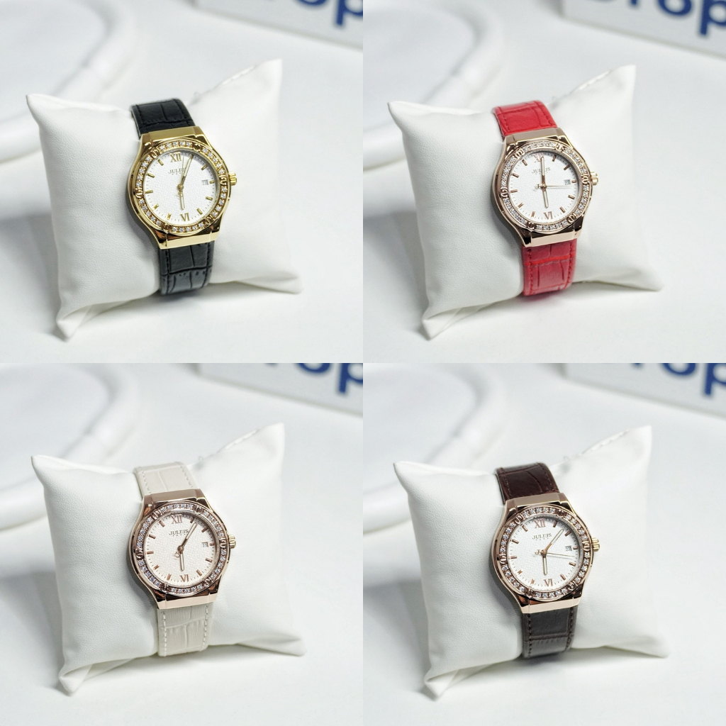 Julius นาฬิกาข้อมือผู้หญิง สายหนัง รุ่น JA-1395(JA-1395A,JA-1395B,JA-1395C,JA-1395D)