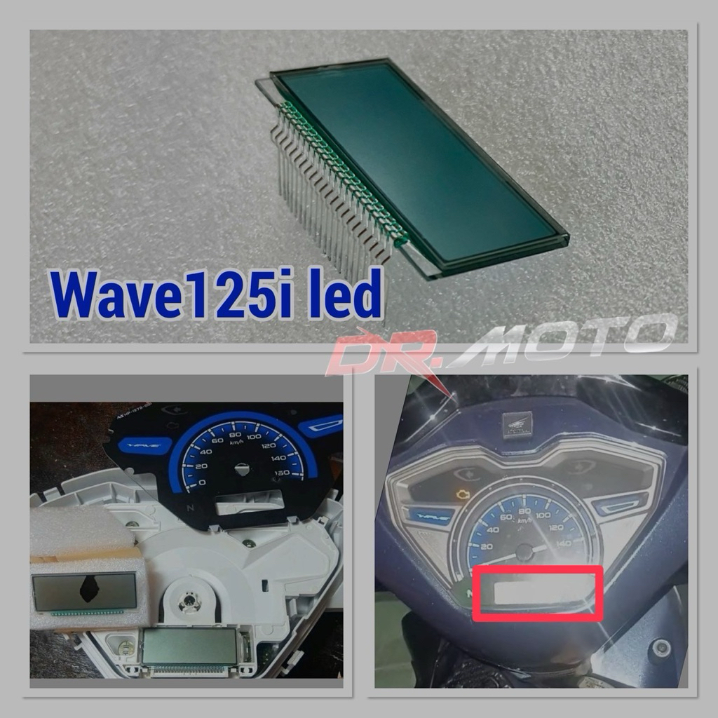Honda Wave125i led/Wave110i led ไมล์จอแก้ว LCD มาตรวัดความเร็วและเกจน้ำมัน พรีเมียมเกรด!