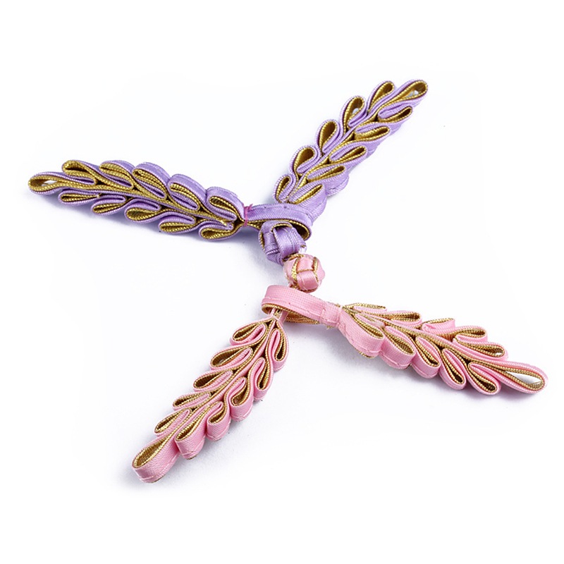 กระดุมจีน กระดุมรูปใบไม้ กระดุมสไตล์จีน กระดุมถัก กระดุมจีนแฮนด์เมด เครื่องประดับตกแต่งชุดกี่เพ้าและชุดฮั่นฝู - รูปที่ 4