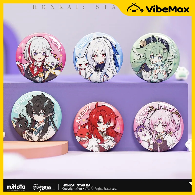 [ NEW พร้อมส่ง]Honkai Star Rail เข็มกลัด Chibi Cat Series Boothill Black Swan Acheron Firefly Robin