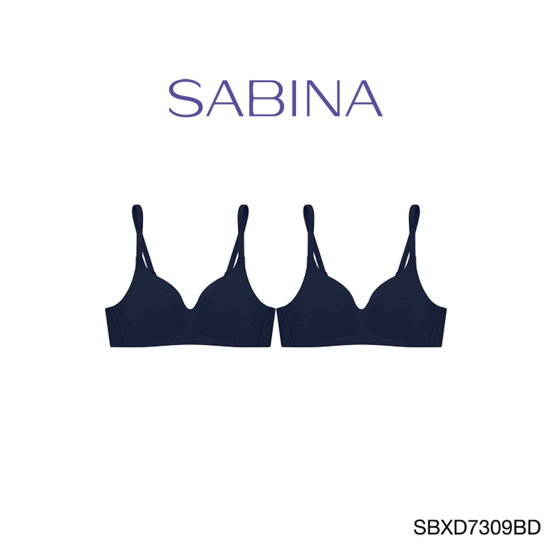 Sabina Perfect Bra Level 1 (Set 2 ชิ้น) เสื้อชั้นใน ไร้โครง รหัส SBXD7309BD - สีน้ำเงินเข้ม