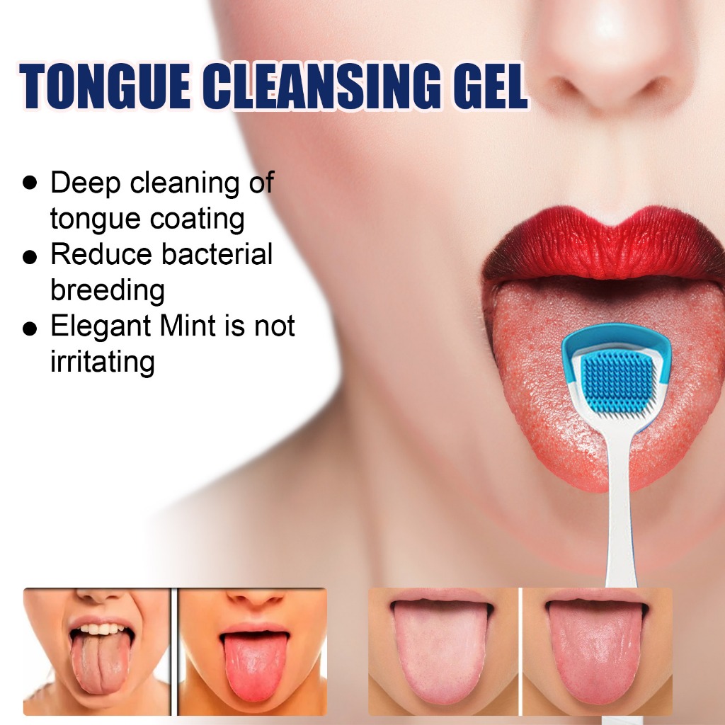 EELHOE เจลทําความสะอาดลิ้น Tongue Cleansing Gel ที่ทําความสะอาดลิ้น ลดกลิ่นปาก ลดแบคทีเรียในช่องปาก ผลิตภัณฑ์ดูแลช่องปาก - รูปที่ 3
