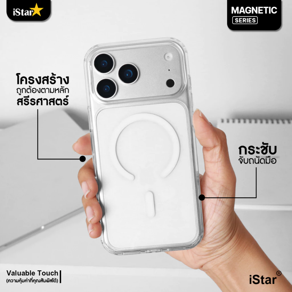 iStar เคสใสแม่เหล็กกันกระแทก iPhone 17 Pro Max / 16 / 15 / 14 / 13 / 12 / 11 thumbnail 10